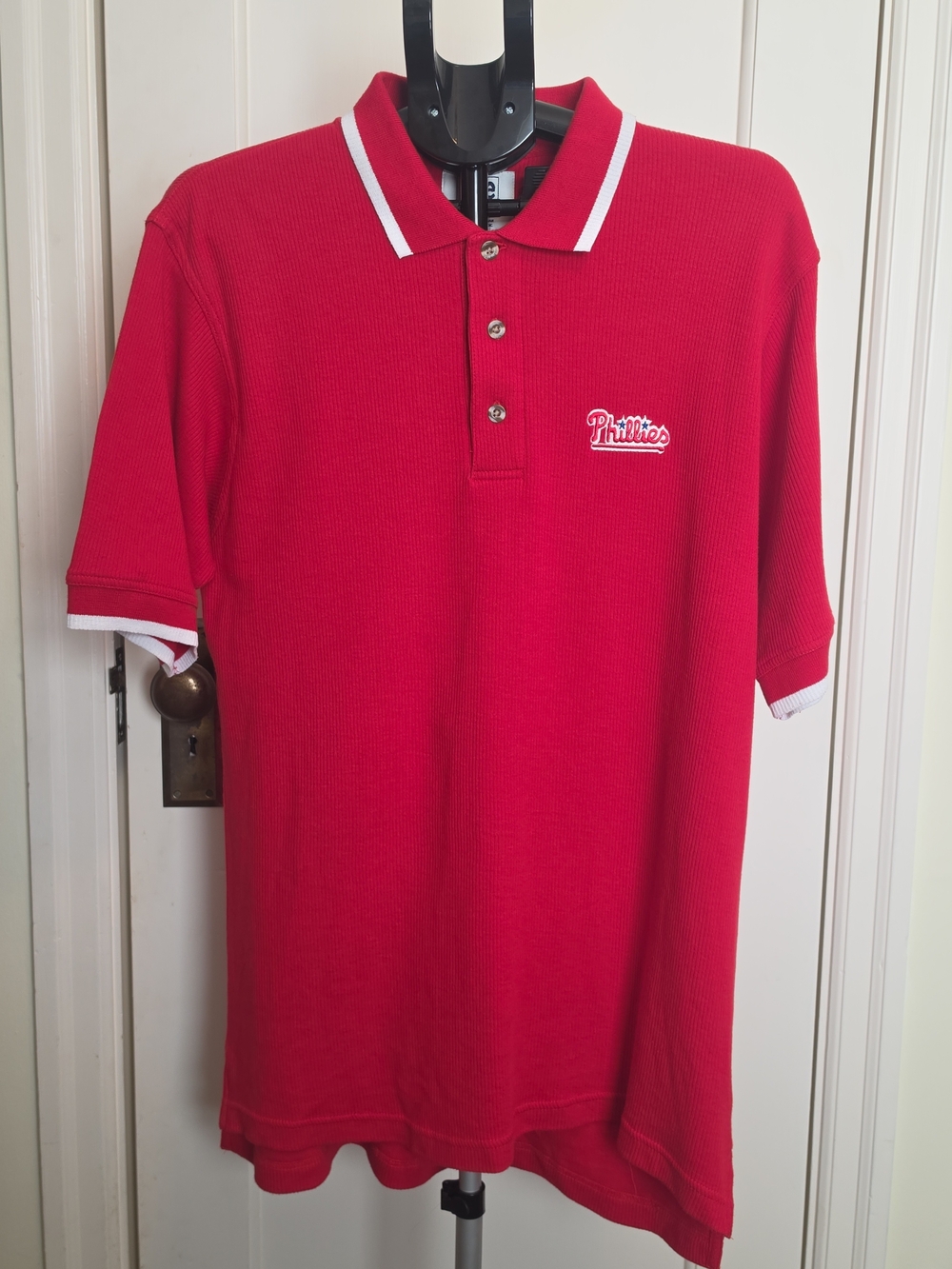 Vintage Philadelphia Phillies Red Lee Polo Shirt Size Medium